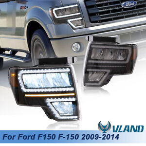 VLAND LED Reflector Headlights For 2009-2014 Ford F150 F-150 Raptor Left＆Right