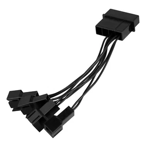 12V IDE Molex to 3pin 4 Way Splitter Cable PC Fan Power Connector Adapter Wire - Picture 1 of 6