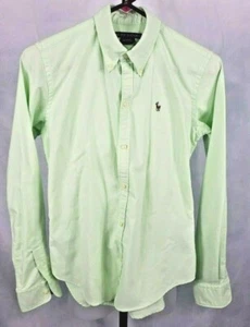Ralph Lauren Polo Pistachio Slim Fit Long Sleeve Shirt Boy's Size 4 - Picture 1 of 5