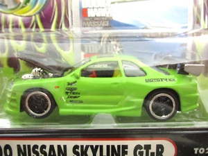 FUNLINE MUSCLE MACHINES IMPORT TUNER - 2000 NISSAN SKYLINE GT-R (GREEN) - 1/64 - Picture 1 of 17