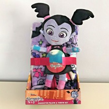 Disney VAMPIRINA Character Pillow Plush Vee Doll + Throw Blanket Set