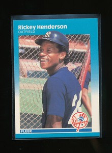 1987 Fleer Glossy #101 Rickey Henderson Nice