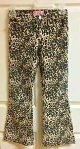 JOLT Jeans Girls Size 10 Leopard Corduroy Stretch Studded Spandex Boot Cut EUC - Picture 1 of 8