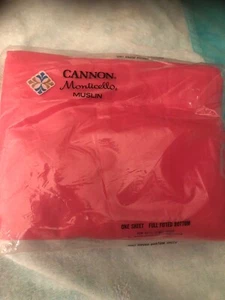 NEW Vintage Pink Cannon Monticello Muslin FULL Fitted Sheet - Picture 1 of 2