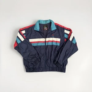 USA Olympic Windbreaker Jacket Size Large Colorblock JC Penny Full Zip Vintage - Picture 1 of 9