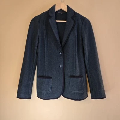 "346" Brooks Brothers Dark Green Wool Blend Medium Button Jacket Blazer Academia - Image 1 of 4
