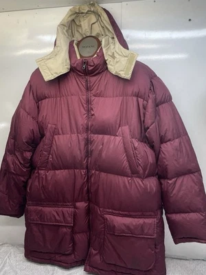 LANDS' END Reversible Goose Down Full Zip Hood Puffer Jacket XXL 50-52 PS260 - Image 1 of 4
