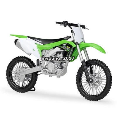 1:10 Kawasaki KX 250F Motorrad Modell Die Cast Dirt Bike Spielzeug Fahrzeug Grün - Bild 1 von 4