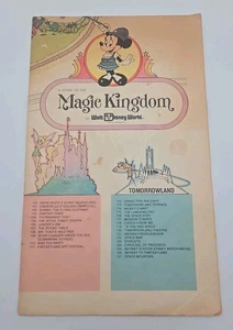 Guide To The Magic Kingdom of Walt Disney World 1979 Vintage Fold Out Map Poster - Picture 1 of 4