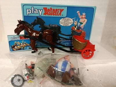 PLAY ASTÉRIX VINTAGE CEJI LE CHAR ROMAIN D'ASTÉRIX ET OBÉLIX ENSEMBLE COMPLET  - Immagine 1 di 4