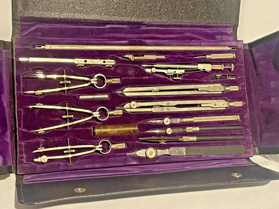 Vintage Friedmann Precision Drafting Engineering Compass Set Made in Germany - Image 1 of 2