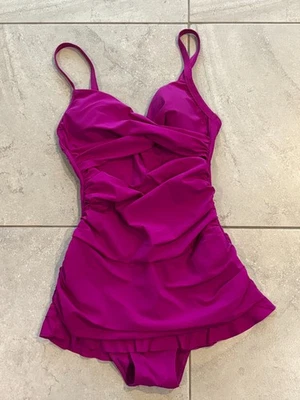 Profile by Gottex Swimwear Dress One 1-Piece Bathing Swimsuit Fuchsia Pink 6 - Image 1 of 4