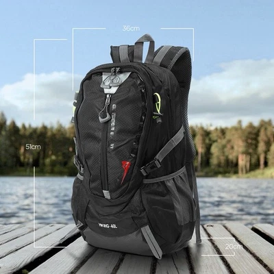 Mochila Ligera 40L Día Senderismo Camping Ciclismo - Verde Lima Foto 1 de 4