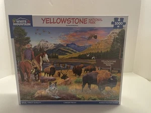 WHITE MOUNTAIN 1000PC 24x30" Maclean  Yellowstone *Pieces Verified*#1787A - Picture 1 of 2