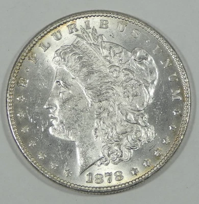 1878 7-Tail Feather Rev of 1878 Morgan Silver Dollar BRILLIANT UNCIRCULATED - Image 1 of 4