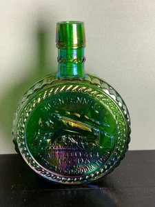 Holly City Flasche Bicentennial American Freedom Train irisierend grün Dekanter - Bild 1 von 10