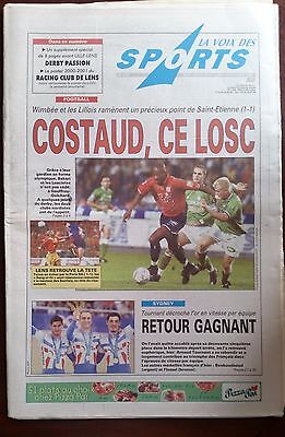 La Voix Des Sports 18/9/2000; Spécial Derby Passion Lille-Lens/ Tournant En Or • 3.71€