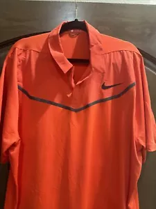 Tiger Woods Collection NikePolo Shirt Herren XL orange/grau Golf Freizeit. Belüftet. - Bild 1 von 10