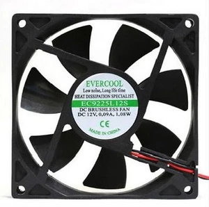 EVERCOOL PC Computer Case System Cooling Fan Cooler 92mm 4Pin 92x92x25mm 9.2cm - Picture 1 of 3