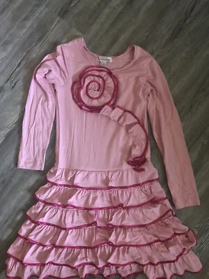 Vestido de babados feminino da designer halabaloo tamanho 14 - Imagem 1 de 4