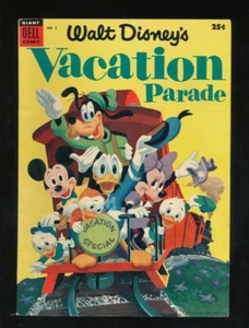 Disneyana-Cómics-DELL GIGANTE-Walt Disney Vacation Parade 5- Julio 1954-Carl Barks - Imagen 1 de 2
