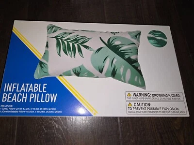 Inflatable Beach Pillow For Pool Camping Vacation Travel Head Water Summer New - Image 1 of 4