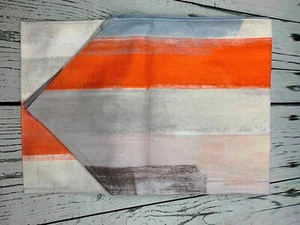 Table Runner 72 inches Long for Table Decoration Orange Brown and Grey Abstract - Picture 1 of 2