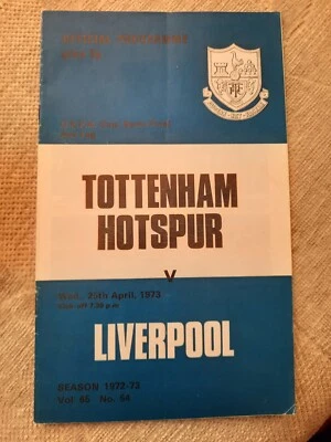 Tottenham Hotspur V Liverpool Semi Final UEFA Cup Football Programme 1972/73 - Image 1 of 2