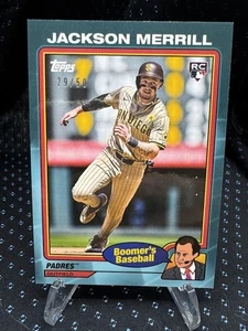 Jackson Merrill - #29/50 - TEAL - 2024 Topps x Chris Berman Boomer's Baseball 16 - Picture 1 of 2