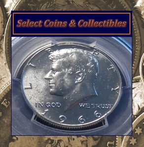 1966 Kennedy Half Dollar PCGS MS64 Beautiful Lustrous Woody Gem! #1853 - Picture 1 of 11