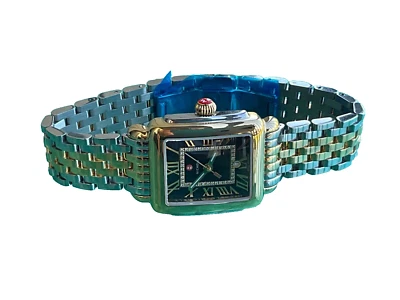 Michele Deco Madison Mid Two-Tone Black Diamond Dial Watch MWW06G000045 - Image 1 of 4