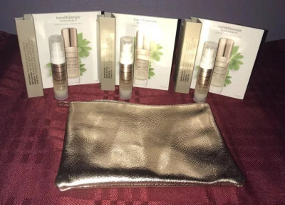 3X BareMinerals Skinlongevity Vital Power Infusion .25oz Each with Makeup Bag - Image 1 of 4
