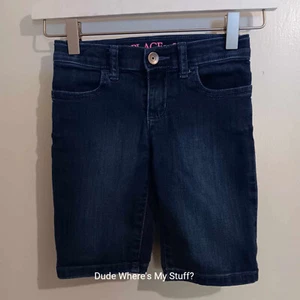 CHILDREN'S PLACE "SKIMMER" STRETCHY DENIM SHORTS - SIZE 6  (20" WAISTx7" INSEAM) - Picture 1 of 3