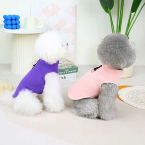 Vest Sweater Warm Fleece Pet Dog Jacket Winter Coat with D-Ring Pullover Puppy - Picture 1 of 10