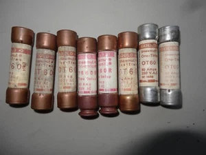 Shawmut Lot of 8 TR60 Fuses; 60AMP, 250V-----"USED" - Picture 1 of 1