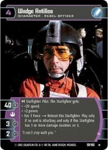 STAR WARS TCG WOTC A NEW HOPE WEDGE ANTILLES (A) 59/180 M/GEM MINT Tip Top - Image 1 of 1