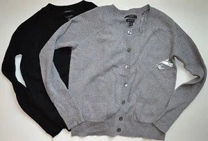NWOT Tahari Crewneck 2-Ply Cashmere Cardigan - Picture 1 of 10