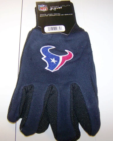 Houston Texans NFL Logo Two Tone Utility Garden Game Gloves Cover