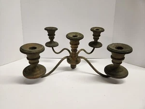 Vintage Brass 5-Arm Candelabra - Classic Antique Candle Holder Victorian Era - Picture 1 of 16