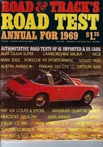 1968 1969 new cars in Road & Track Annual. Shelby Mustang, Corvette, MGB, more - Picture 1 of 2