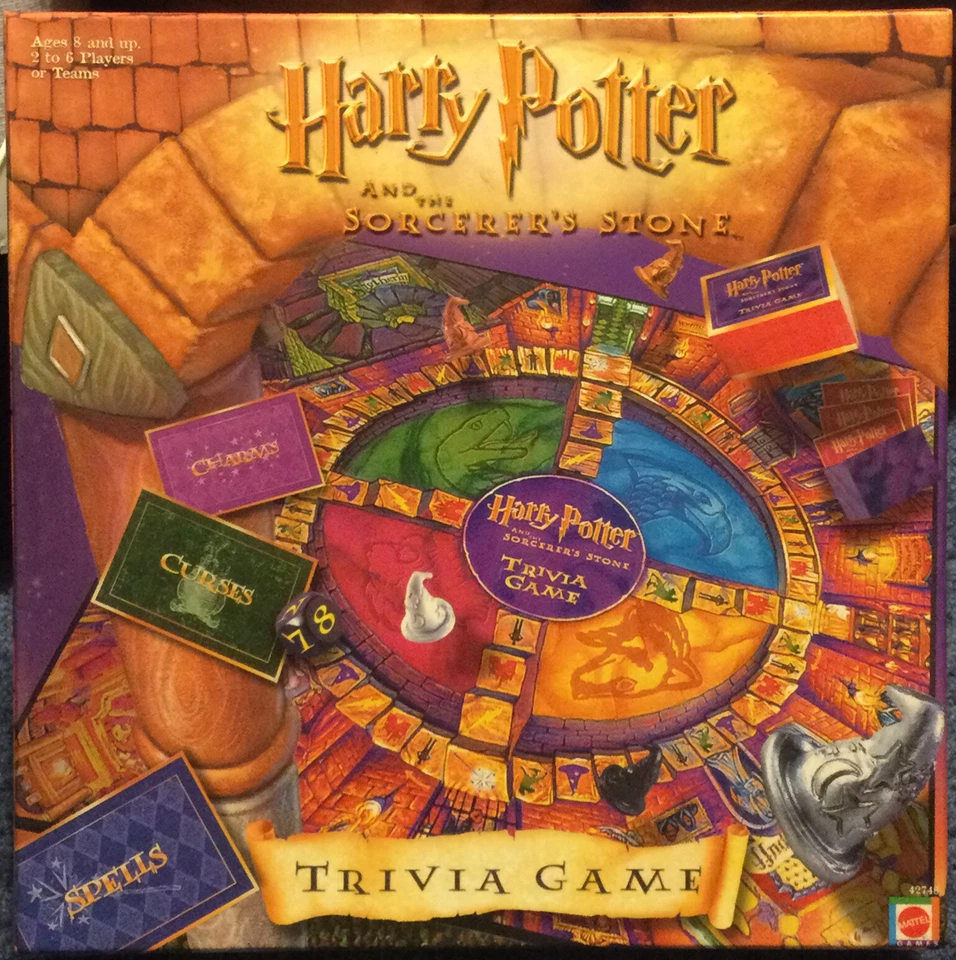 Harry Potter and The Sorcerers Stone Trivia Game 42748 Mattel Year 2000