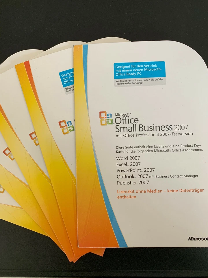 5Stück Microsoft Office 2007 Small Business MLK (Nur Lizenz) (1) - Vollversion - Bild 1 von 1