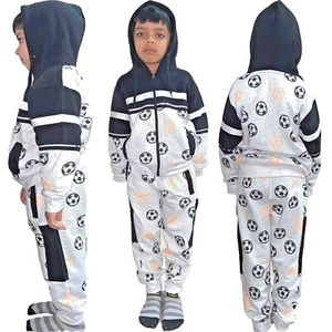Junior Fleece Trainingsanzug Set Hoodie Oberteil & Unterteil Sport Jogging Jogginghose Kinder 3-14 - Bild 1 von 1