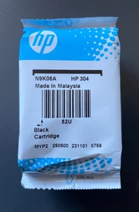 Genuine HP 304 Ink - BLACK / DESKJET 2620 2630 2632 (INC VAT) 12/2025 - Zdjęcie 1 z 3