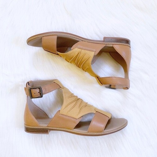 Sandalo donna Timberland Cherrybrook cinturino alla caviglia rivestito MD tela gialla A25D2