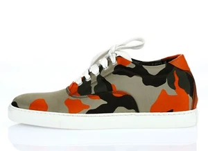 DSQUARED2 Military Green Orange Fabric Fashion Sneakers Flat Shoes Size 40 - Picture 1 of 6