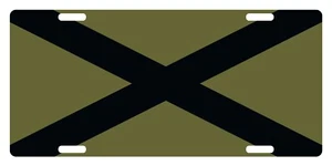 Alabama State Flag License Plate Dark Version - Picture 1 of 1
