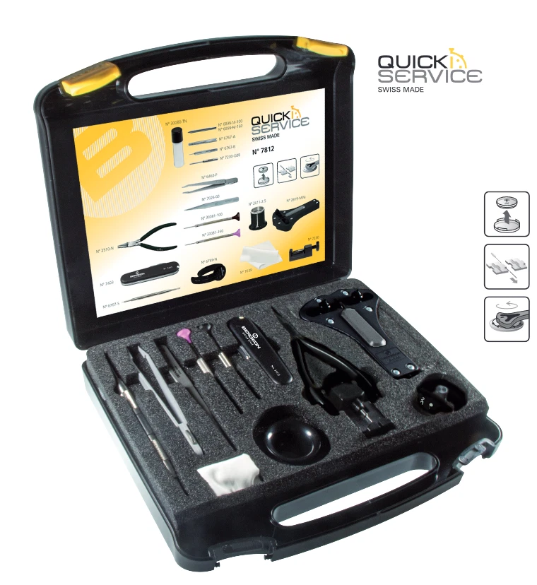 BERGEON - 7812 - Mallette pour changement de piles, mise à longueur de bracelets