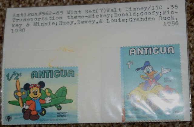 Anguilla Disney Stamps Olympics Los Angeles Decathlon Complete Set MNH VF