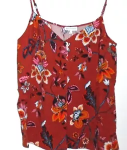 Warehouse Paisley Cami Top deep brown floral camisole Size 12 New Tags BNWT - Picture 1 of 3